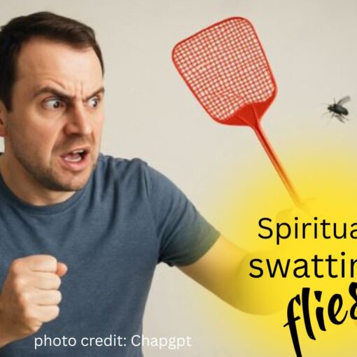man swatting a fly