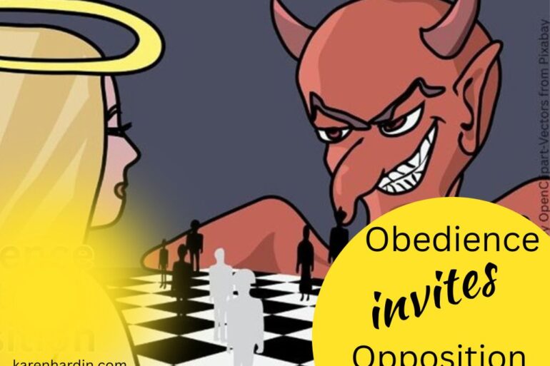 picture of an angel playing chess against satan